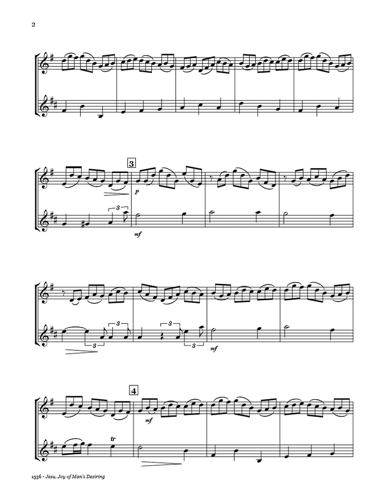 Bach Jesu Joy of Man's Desiring Oboe/English Horn Duet PDF Sheet Music