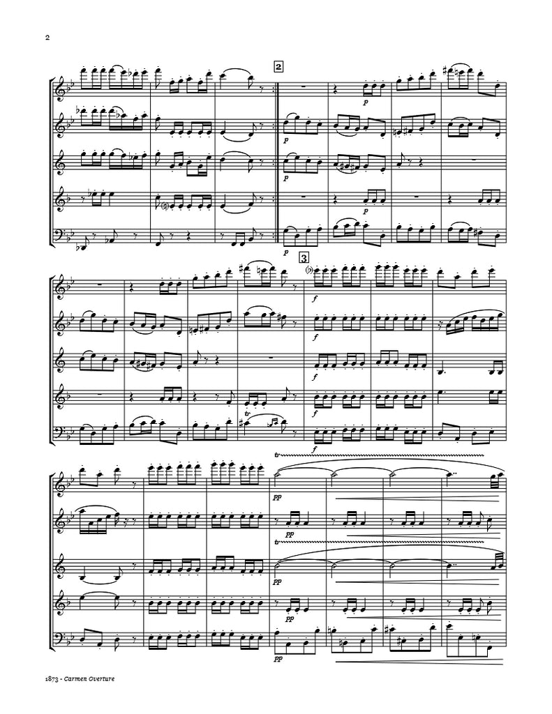 Carmen Suite pour quintette à vent Carmen Suite (score & parts) - WW5 - Trevco Music