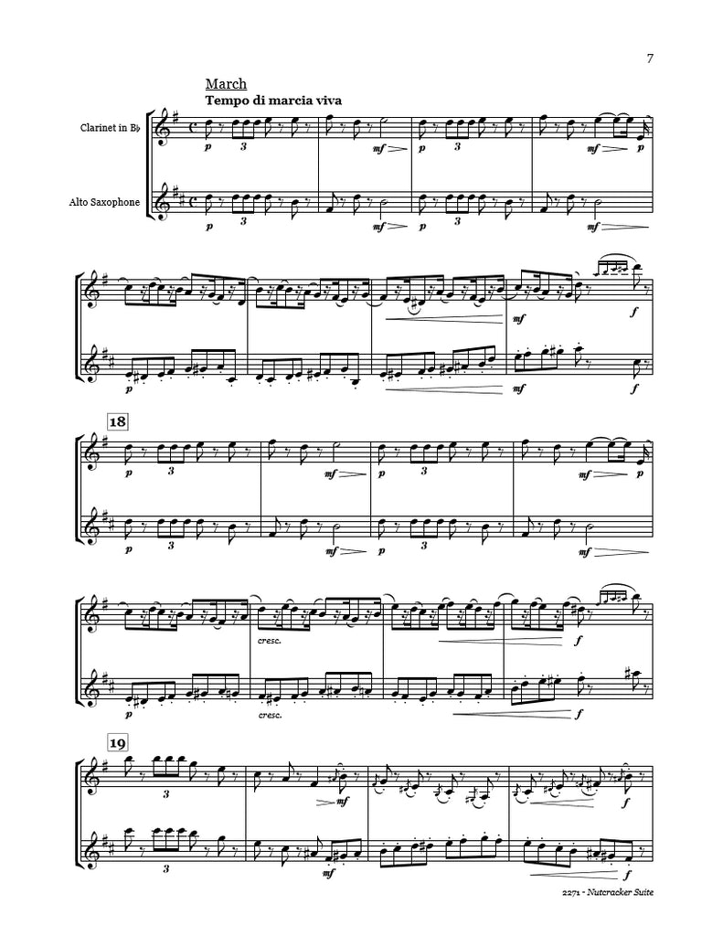 12 Days Of Christmas Clarinet/Saxophone Duet PDF Sheet Music