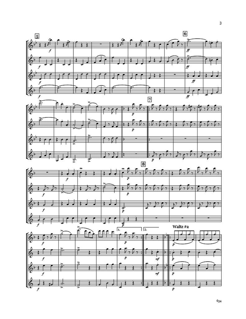 Strauss Blue Danube Waltz Saxophone Quartet Whichpond Music