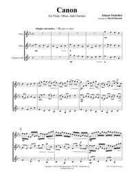 Pachelbel Canon Flute/Oboe/Clarinet Trio