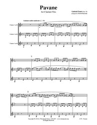 Fauré Pavane Clarinet Trio