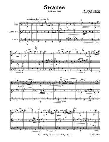 Gershwin Swanee Oboe/Clarinet/Bassoon Trio