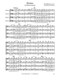 Sibelius Hymne Bassoon Quartet