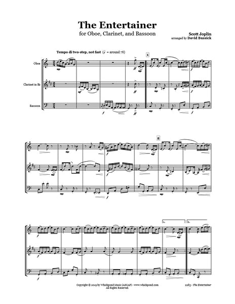 Joplin Entertainer Oboe/Clarinet/Bassoon Trio