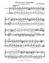 Nielsen Humoresque Bagatelles Clarinet/Bassoon Duet