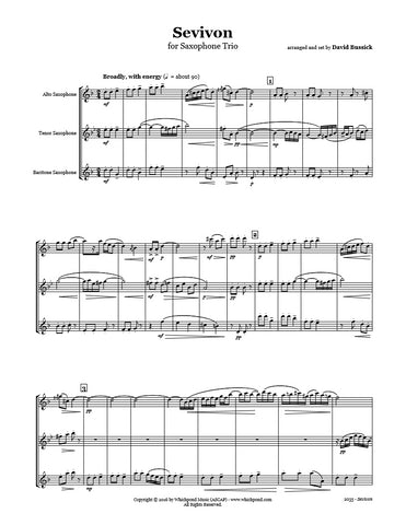 Sevivon (Dreidel) Saxophone Trio
