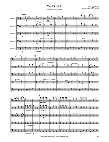 Verdi Waltz Bassoon Quintet