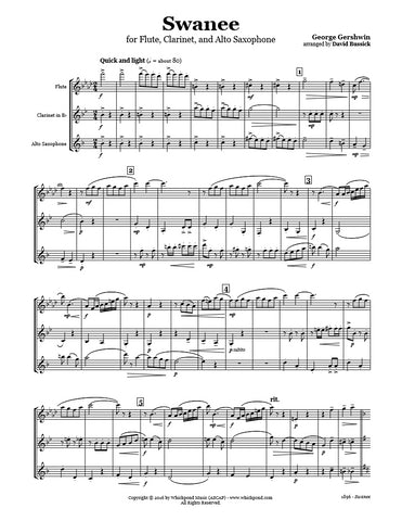 Gershwin Swanee Flute/Clarinet/Sax Trio