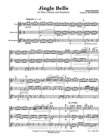Jingle Bells Flute/Clarinet/Sax Trio