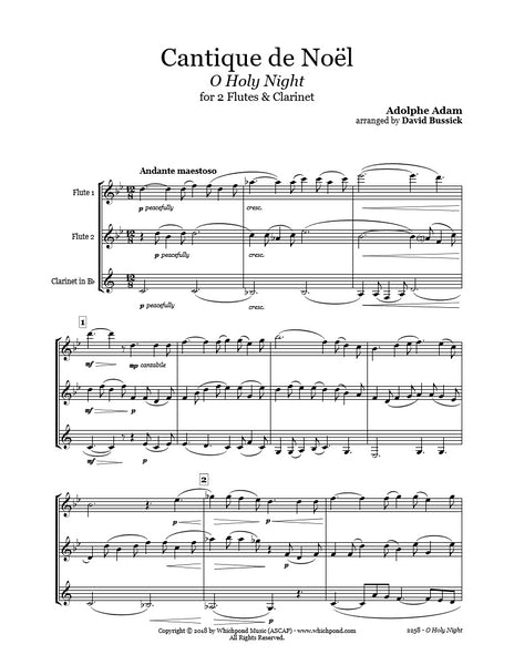 O Holy Night Flute/Clarinet Trio