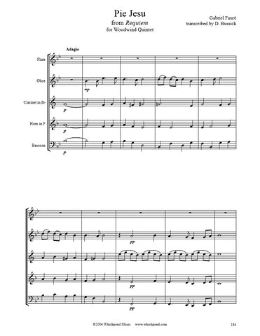 Fauré Pie Jesu Wind Quintet