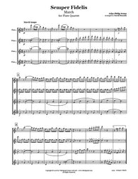 Sousa Semper Fidelis March Flute Quartet