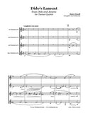 Purcell Dido's Lament Clarinet Quartet