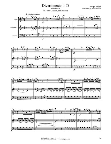 Haydn Divertimento in D Flute/Clarinet/Bassoon Trio