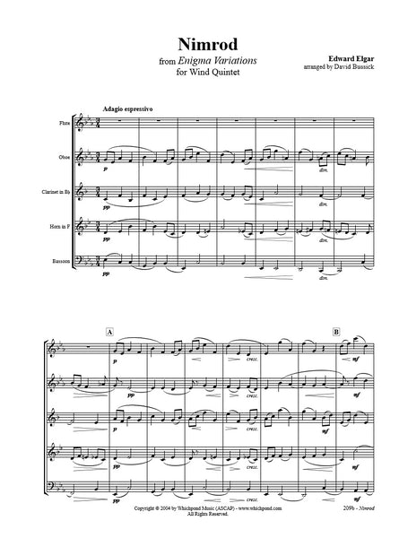 Elgar Nimrod Wind Quintet