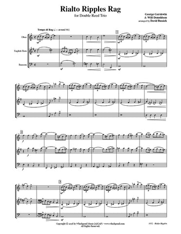 Gershwin Rialto Ripples Rag Oboe/English Horn/Bassoon Trio