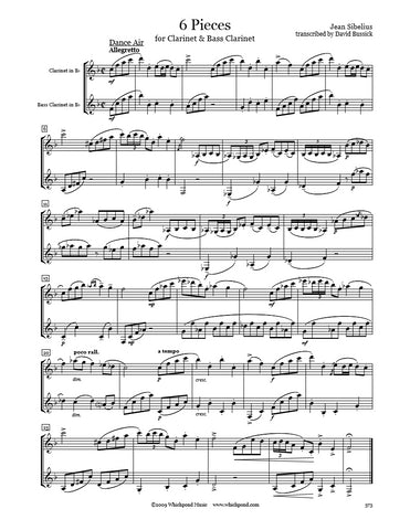 Sibelius 6 Pieces Clarinet Duet