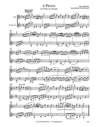Sibelius 6 Pieces Flute/Clarinet Duet
