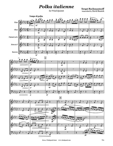 Rachmaninov Polka Italienne Wind Quintet