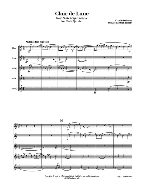 Debussy Clair de Lune Flute Quintet