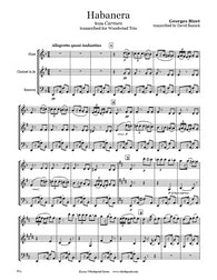 Bizet Carmen Habanera Flute/Clarinet/Bassoon Trio