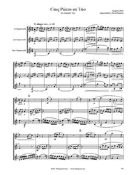 Ibert Cinq Pièces Clarinet Trio