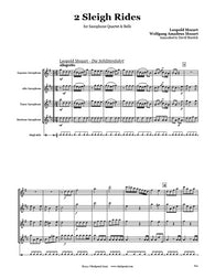 Mozart 2 Sleigh Rides Saxophone Quartet & Bells
