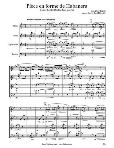Ravel Habanera Double Reed Quartet