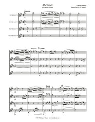 Debussy Menuet Clarinet Quartet