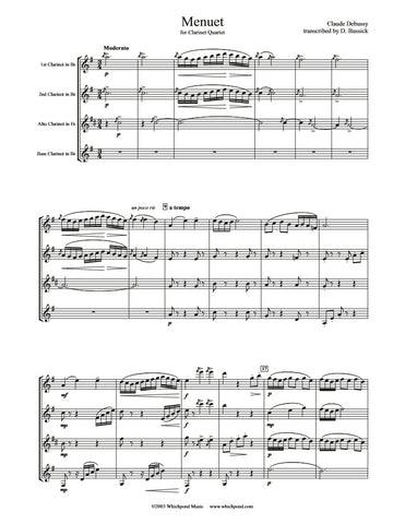 Debussy Menuet Clarinet Quartet