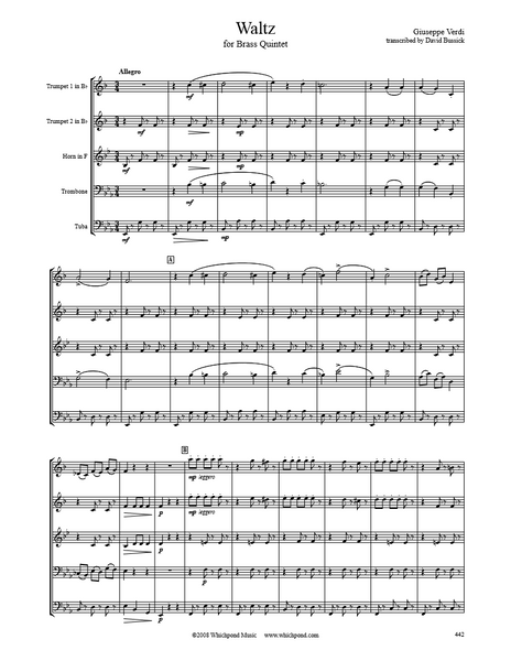 Verdi Waltz Brass Quintet