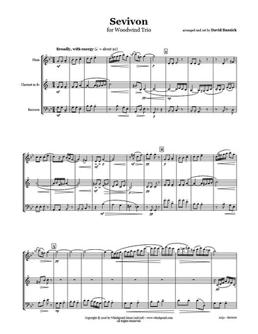 Sevivon (Dreidel) Flute/Clarinet/Bassoon Trio