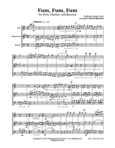 Fum Fum Fum Flute/Clarinet/Bassoon Trio