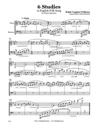 Vaughan Williams 6 Studies Flute/Bassoon Duet