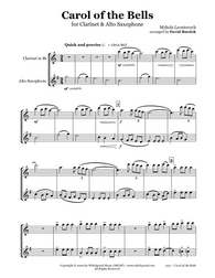 Carol of the Bells Clarinet/Saxophone Duet