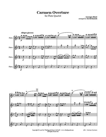 Bizet Carmen Overture Flute Quartet