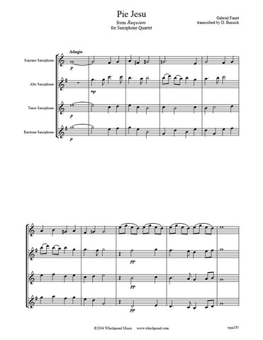 Fauré Pie Jesu Saxophone Quartet