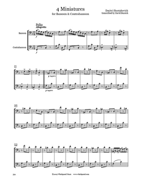 Shostakovich 4 Miniatures Bassoon Duet