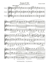 Scarlatti Sonata #364 Clarinet Trio