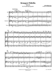Sousa Semper Fidelis March Wind Quartet