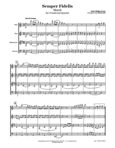 Sousa Semper Fidelis March Wind Quartet