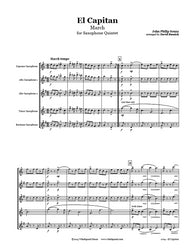 Sousa El Capitan March Saxophone Quintet