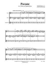Fauré Pavane Oboe/English Horn Trio