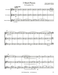 Vaughan Williams 3 Short Pieces Saxophone Trio