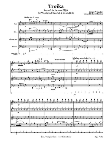 Prokofiev Troika Wind Quartet & Sleigh Bells