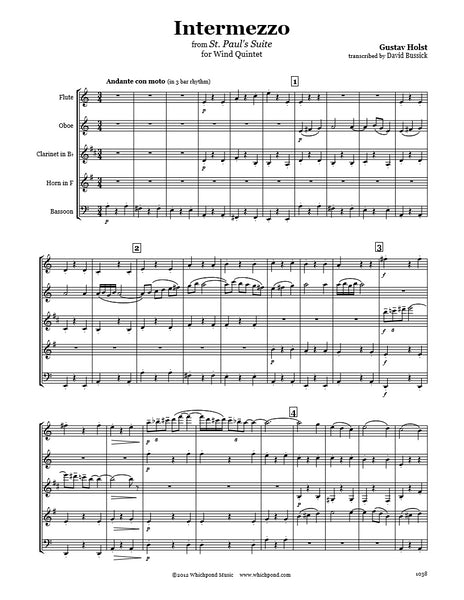 Holst Intermezzo Wind Quintet