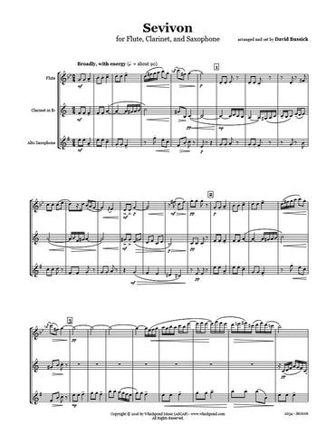 Sevivon (Dreidel) Flute/Clarinet/Sax Trio