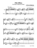 Beethoven Für Elise Flute/Bassoon Duet