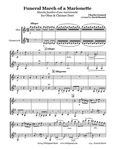Gounod Funeral March Oboe/Clarinet Duet